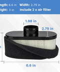 Air Filter Replacement Kit For Kawasaki FR651V FR691V FR730V Engines, Fits 11013-0752 11013-0726, with pre cleaner, 2 pack