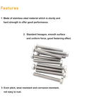 Heavy Duty M8 X 35Mm Hex Bolts Kit With Matching Nuts Flat Washers And Spring Lock Hardware In Rock Solid 304 Stainless Steel, multiple hex bolts.