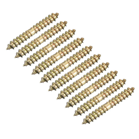 24Pcs 8x80mm Hanger Bolts Double Ended Threaded Dowels for Attaching Wood DIY Friendly Hidden Locking Connectors for Strong Wood Joints