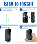 Installation steps for Protective Wall Mount Bracket For Video Doorbell 1st Gen - No Fuss Easy Install Cover Shield, Durable Hard Plastic Mount.