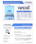 Accusize 3/8 in shank, 9-piece indexable carbide turning tool and boring bar set with 10 extra inserts for aluminum