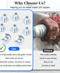 Heavy Duty Domed Torx Barrel Nut For Cargo Trailer Door Latch 5/16 Inch Coarse Thread display with comparison to rusted fasteners.