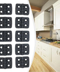 Small Plastic Butt Hinges With Door Bearing For Cabinets Or Mini Doors, Black, 10 Pack, 30x40mm with kitchen background