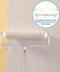 18 Inch Paint Roller Kit With Long Reach Pole And Deep Paint Tray For Fast Wall Ceiling Application showing aluminum alloy adjustable frame.