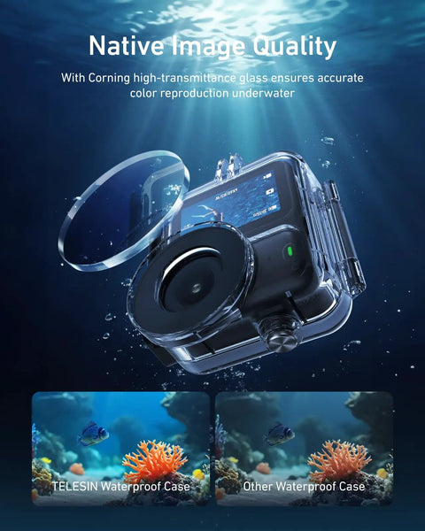 Waterproof Protective Case for DJI Osmo Nano Xtra Atto Underwater Housing 60M IPX8 with anti-fog sheet in water.