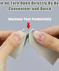 Hands tearing Waterproof Conductive Tape With EMI Shielding Cloth 2 Inch By 65 Feet, demonstrating easy tear feature.