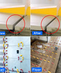 Tile Leveling System Clips 1/32 Inch, 3500 Piece Tile Spacers And Clips Set with 16 Oz Rubber Mallet shown on wall and floor