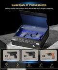 Biometric Gun Safe With Fast Fingerprint Access And Keypad Interior Light Emergency Power Pistol Safe for pistols