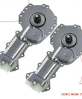 Front Left And Right Power Window Lift Motors 2 Piece Set Plug And Play Replacement For Chevrolet Blazer Camaro Caprice Cavalier Suburban GMC Cadillac Buick Oldsmobile Pontiac Vehicles Driver And Passenger Side, silver metal