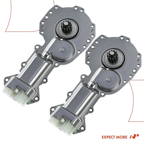 Front Left And Right Power Window Lift Motors 2 Piece Set Plug And Play Replacement For Chevrolet Blazer Camaro Caprice Cavalier Suburban GMC Cadillac Buick Oldsmobile Pontiac Vehicles Driver And Passenger Side, silver metal