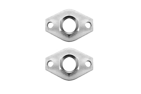 Two stainless steel flanges with mounting holes for 1/12 HP Single Phase Water Circulator Pump Replacement for Grundfos UP15-29SF.