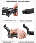 Installation guide for Dope Nylon MTB Inner Bar Ends For Mountain Bikes With Cap Pack And Wrench, showing 4 steps with images.