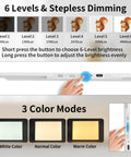 User adjusting A2 Magnetic LED Light Pad For Diamond Painting, Tracing And Sketching, Large 25.2 By 18.4 Inch Light Box dimmer and color modes