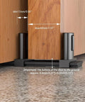 Sliding Closet Door Floor Guide With Adjustable Bottom Guide And 3 Roller System For Bypass And Barn Doors In Black Finish 1 Piece Protects Door Surfaces While Ensuring Smooth Quiet Operation