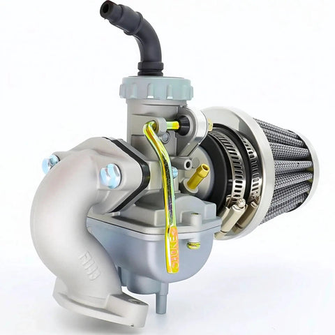 Carburetor Kit For 50cc 70cc 90cc 110cc 125cc 4 Stroke Engines With Air Filter And Intake Manifold Fits Kazuma Baja TaoTao NST SunL Chinese Quad ATV Go Kart Dirt Bike Simple Bolt On Upgrade