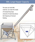 Heavy Duty Screw Conveyor Machine With Spiral Feeder And Bucket Conveyor Inclined Type For Powder Materials with 100L Tank