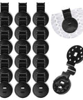 Removable And Reusable Dual Buckle Shade Cloth Clips 100 Pack Heavy Duty Plastic Tarp Grommet Fasteners for mesh fabric