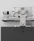 Close-up of 5 Foot Top Mount Sliding Barn Door Hardware Kit In Stainless Steel Heavy Duty Track System For Double Doors