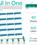 Massive 600 Count Moving Box Labels Pack For Three To Four Bedroom Homes With Writable Note Areas, label sheets displayed