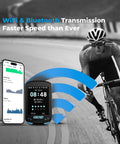Color Screen Cycling Computer With Wireless GPS Navigation And Reroute Planning with WiFi And Bluetooth Sync on bike handlebars