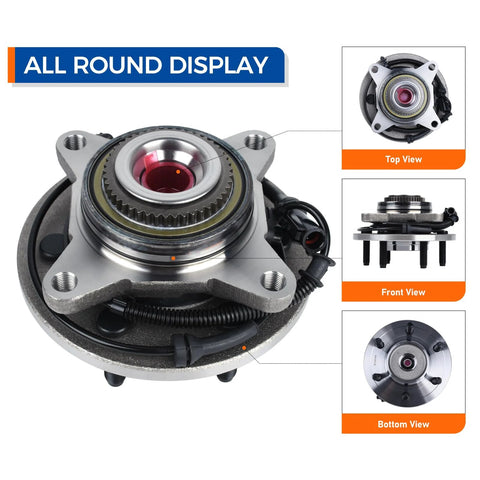 Front Wheel Hub Bearing Assembly 515046 For 2004 Ford F-150 Heritage And 2004-2005 F-150 4WD With ABS 6 Stud Direct Fit Replacement