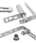 Image of Double Swing Saloon Door Hinge With Gravity Return And Self Closing Spring Loaded Mechanism, stainless steel parts view