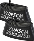 Two Pack Fat Tire Tubes For 20 Inch Bikes With 32mm Schrader Valve Durable Butyl Rubber Tubes For 20 Inch Fat Tires Fits Wide Range