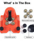Adjustable Diamond Drill Guide With Suction Base For 1/8 To 3-1/4 Inch Hole Saws And Bits set showing components.
