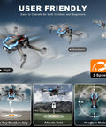 2K HD FPV Drone With Altitude Hold And 90 Degree Camera, showing smart speed modes and headless flight features.