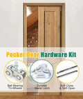 72 Inch Pocket Door Hardware Kit With Dual Soft Close And Soft Open Sliding Pocket Door Hardware With 6ft Aluminum Track