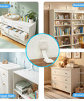 Heavy Duty No Drill Furniture Anchors For Baby Proofing With Upgraded Adhesive Straps securing furniture in kids' rooms.