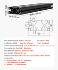 Two Pack 4080 Aluminum Extrusion Profile 19.69 Inch 500 Mm T Slot European Standard Anodized Linear Rail High Strength Extruded Aluminum Rail For 3D Printer Parts And CNC DIY Workbench Black, 6063-T5, 80x40 mm