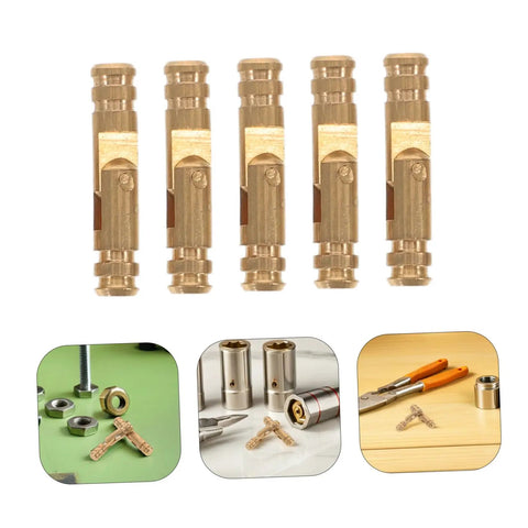 Brass Hidden Hinges for Jewelry Boxes and Keepsake Cabinets, Invisible Barrel Concealed Small Cylinder Door Hardware shown in multiple views