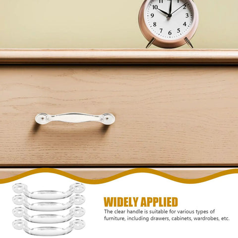 Six Pack Plastic Cabinet Handles And Drawer Pulls For Doors Modern Kitchen And Dresser Hardware Replacement Crystal Style Pulls