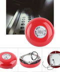Beefy 95dB Electric Fire Alarm Bell CB-6B with 150mm aluminum base, 110V AC, showcasing front and bottom views.