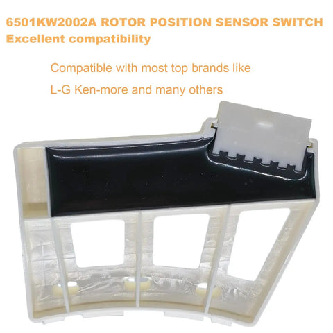 Washer Rotor Position Sensor Assembly For LG And Kenmore Washers That Fixes LE Errors And Spin Problems Replaces 6501KW2002B PS3529186 1267406 AP4440680 4962510 Plug And Play Easy Install Kit black and white plastic