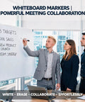 Black Dry Erase Markers 12 Count Set With Low Odor Ink And Chisel Tip For Whiteboards used in office meeting presentation