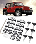 Hard Top Quick Release Hardware Kit With Thumb Screws Nut Clips And Tie Down D Rings For Jeep Wrangler YJ TJ JK JKU 1995 2018