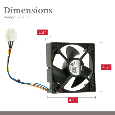 Refrigerator Evaporator Fan Motor Replacement From GE With 1 Year Warranty WR60X25858 PS12727431 AP6891698 Quiet Fridge