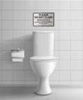 Two Pack Do Not Flush Sign For Bathroom Self Adhesive Aluminum Metal Sign With Brushed Aluminum Black Finish 9 By 6 Inches Perfect For Restrooms In Offices Restaurants And Homes above toilet