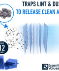 Image showing 12 Pack Dryer Lint Filter Replacement For Better Vent Indoor Dryer Keep Lint Out And Air Clean Up To 60 Dryer Loads