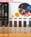 30 Piece Sanding Drums And Sandpaper Sticks Set For Dremel Rotary Tool One Eighth Inch Shank With Grits 180 To 2000 For Metal Wood Rust Removal And Polishing Includes Storage Case