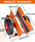 Heavy Duty Panel Dolly For Drywall Doors And Steel Panels Handles Up To 1100 Lbs 16 By 16 Inch Platform dimension diagram