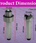 Pro-Grade 4-Piece 2MT Drive Center Set For Wood Turning Lathes, Includes 5/8 Inch And 1 Inch Headstock Spur Centers dimensions