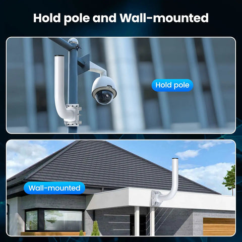 Top Shelf Universal Wireless Bridge Mount Bracket For Outdoor Wifi Extenders And Cpe Antennas Heavy Duty pole mounted with camera