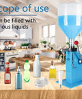 No Fuss Easy Fill Manual Paste And Liquid Filling Machine 5 To 50 Ml Adjustable Bottle Filler with Transparent Hopper
