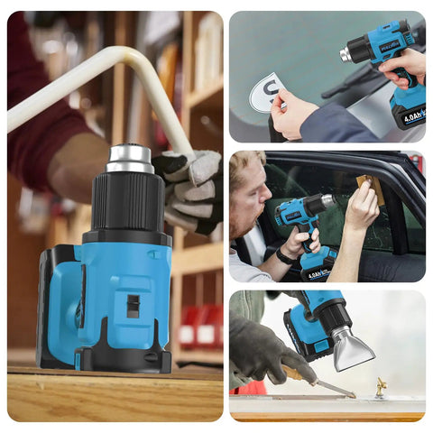 Cordless Heat Gun Kit With 1022 Degrees Fahrenheit Hot Air, Two 4.0Ah Batteries, Five Nozzles, Lightweight Portable Hot Air Tool