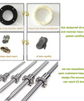 Custom Length Ballscrew for CNC Frames and Fixtures, 20mm Outer Diameter, Irregular Size Adaptation With Pre-Finished Shaft Ends, No Field Machining Needed, Built To Handle Standard Bearings and Couplers With Easy No Fuss Fit., steel ballscrew with flanged nut for CNC frames