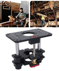 No Sweat Router Table Lift And Inverted Mount With Heavy Duty Manual Dial 25 Mm To 50 Mm Thickness Adjustment for woodworking