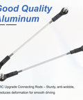 Adjustable RC Car Turnbuckles Camber Link Set 129-139mm Turnbuckle Rod Steering Servo Linkage With M3 Ball Head Rod Ends For Durable Aluminum RC Replacement Parts Built Tough And Crash Resistant aluminum RC camber links shown